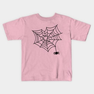 spiderweb heart Kids T-Shirt